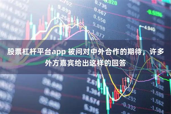 股票杠杆平台app 被问对中外合作的期待，许多外方嘉宾给出这样的回答